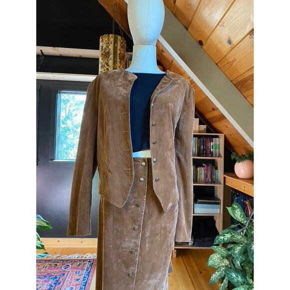 3-Piece Set Vintage Skirt Vest Jacket - Picture 8 of 11